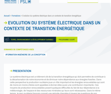 Une semaine pour comprendre et modéliser la décarbonation des systèmes multi-énergie