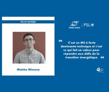 Portrait d’Alumni du Mastère ENR: Mattéo Mimoso