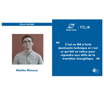 Portrait d’Alumni du Mastère ENR: Mattéo Mimoso
