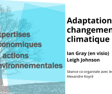 [Seminar] Economic expertise and environmental action | Adaptation to climate change